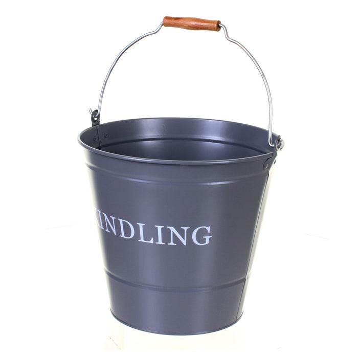 Grey Kindling Bucket