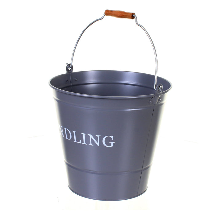 Grey Kindling Bucket
