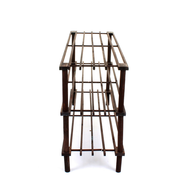 3 Tier Wooden Shoe Rack - Walnut
