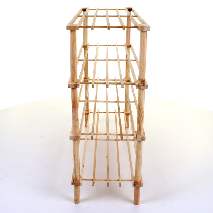 4 Tier Wooden Shoe Rack - Pine