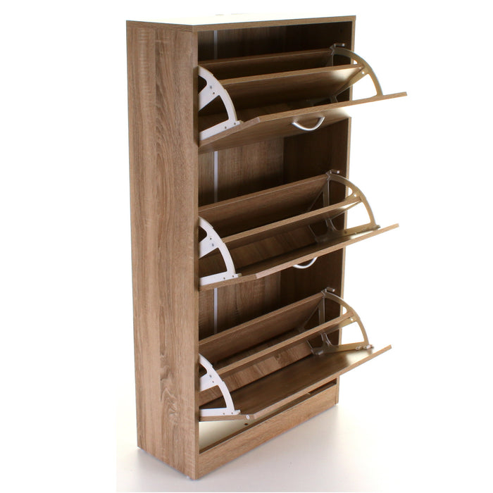 3 Draw Shoe Cabinet - Wood Effect