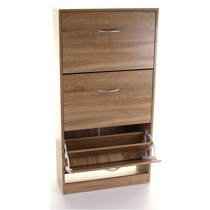 3 Draw Shoe Cabinet - Wood Effect