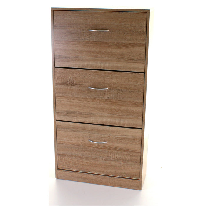3 Draw Shoe Cabinet - Wood Effect