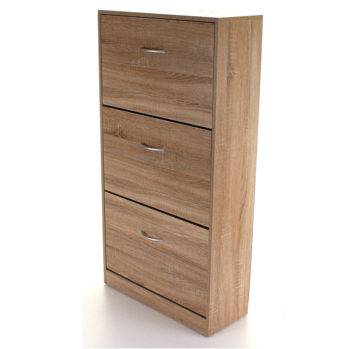 3 Draw Shoe Cabinet - Wood Effect