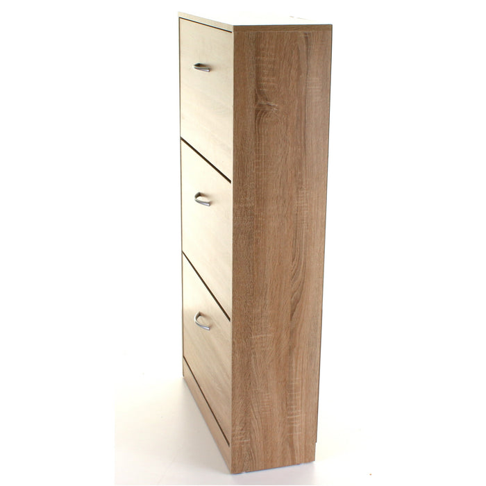 3 Draw Shoe Cabinet - Wood Effect