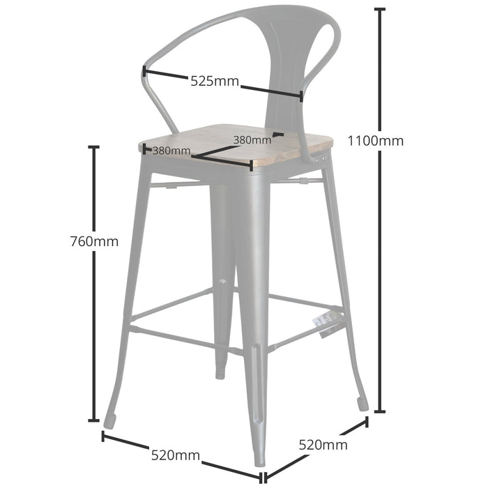 3PC Lodi Table & Licata Bar Stool Set - Onyx Matt Black