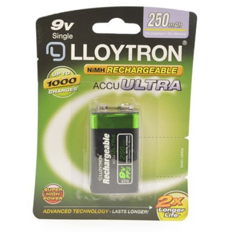 Rechargeable Batteries 9v