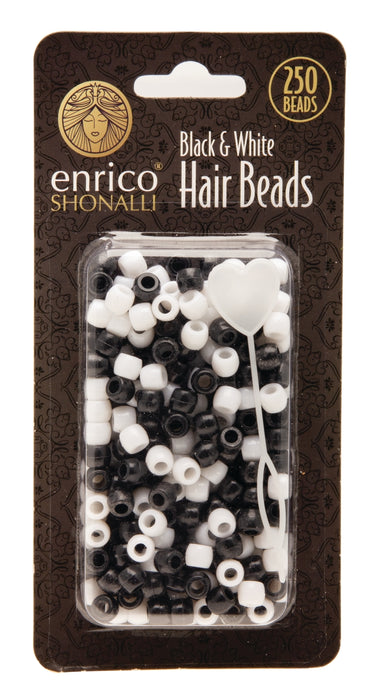 Black and White Hair Beads