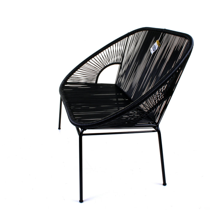 Rattan Bench - Black