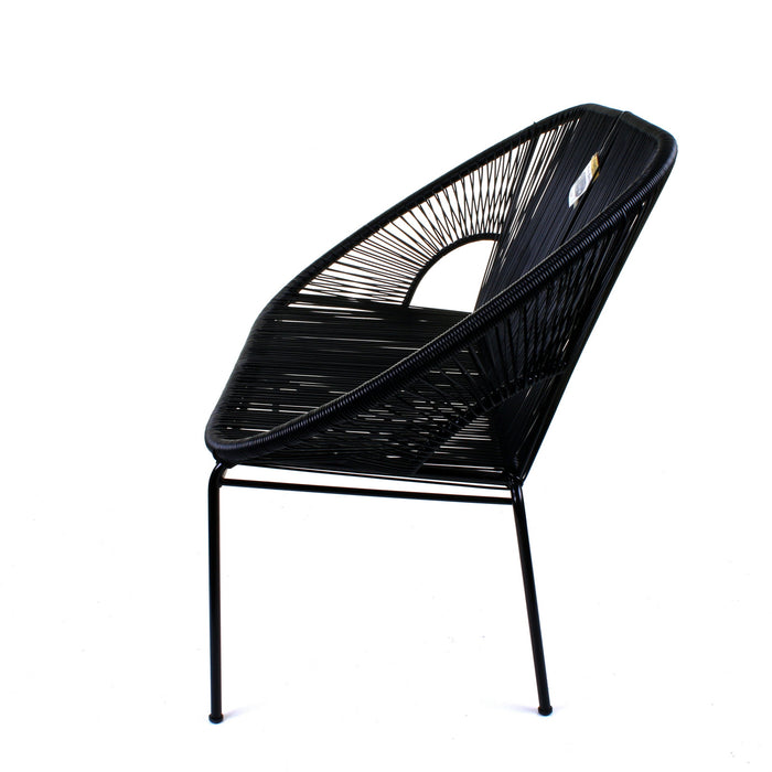 Rattan Bench - Black