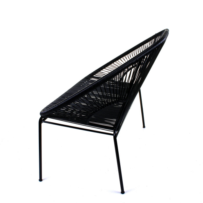 Rattan Bench - Black