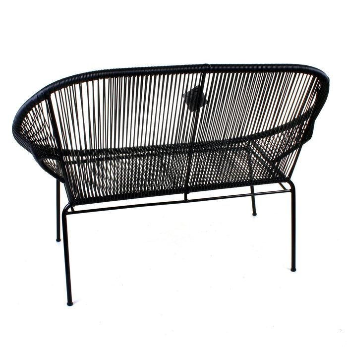 Rattan Bench - Black