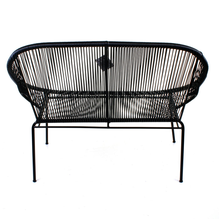 Rattan Bench - Black