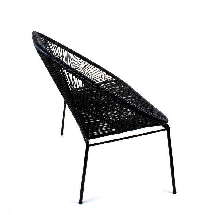 Rattan Bench - Black