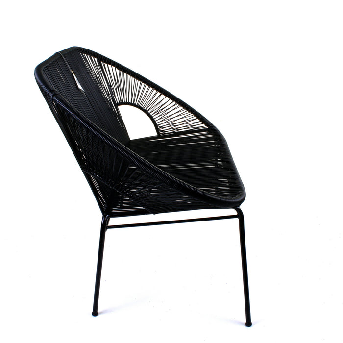 Rattan Bench - Black