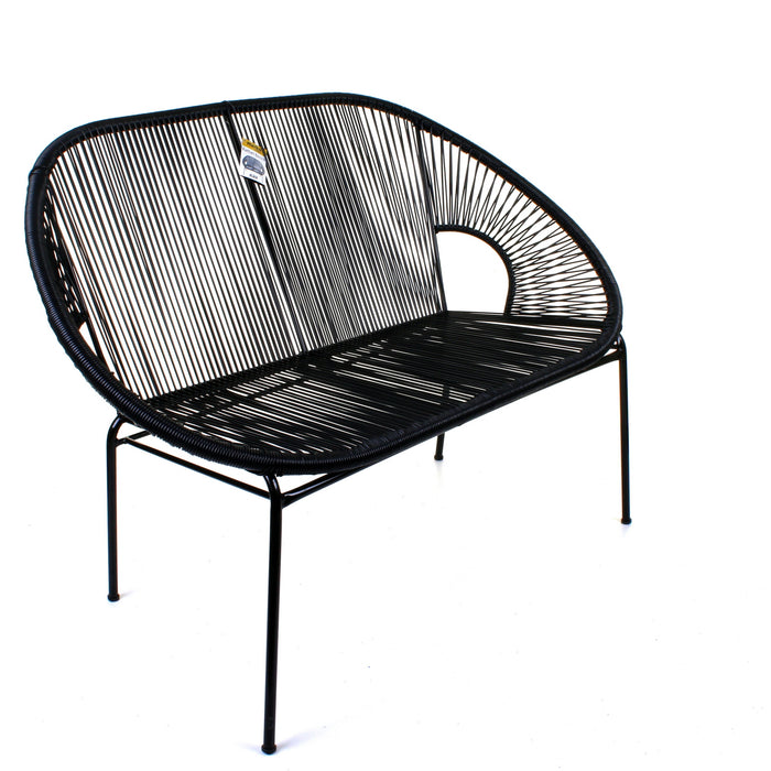 Rattan Bench - Black