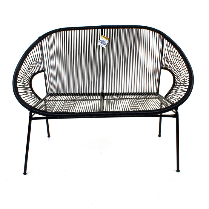 Rattan Bench - Black