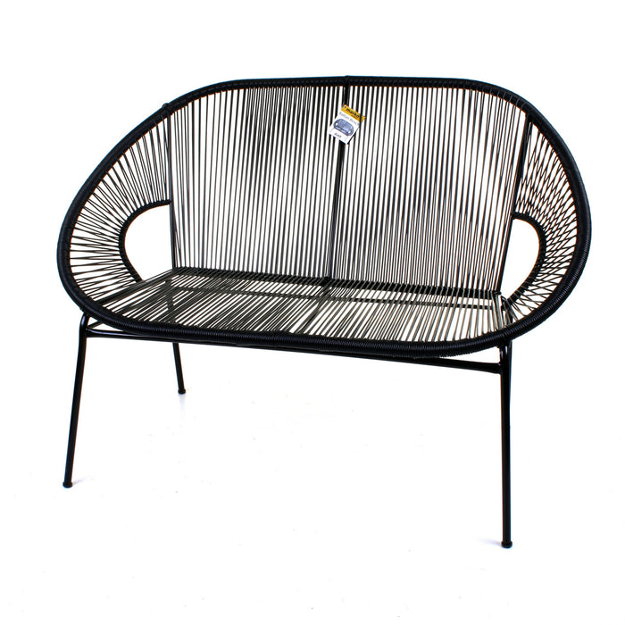 Rattan Bench - Black