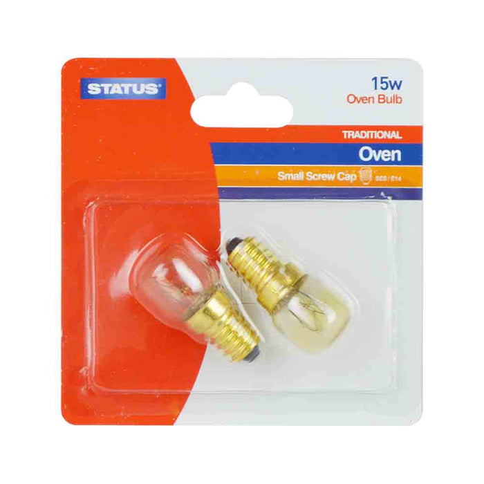 Oven Light Bulb SES 15w 2pc