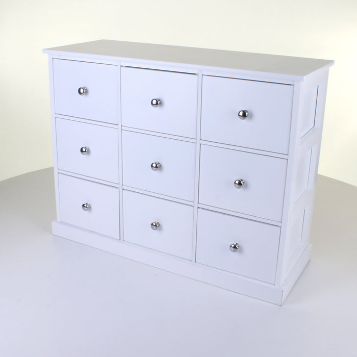 9 Drawer White Chest