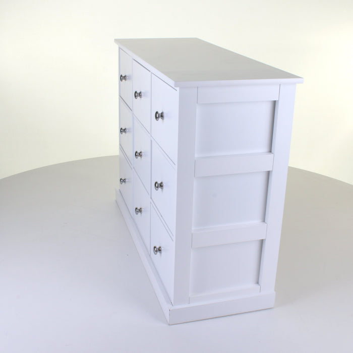 9 Drawer White Chest