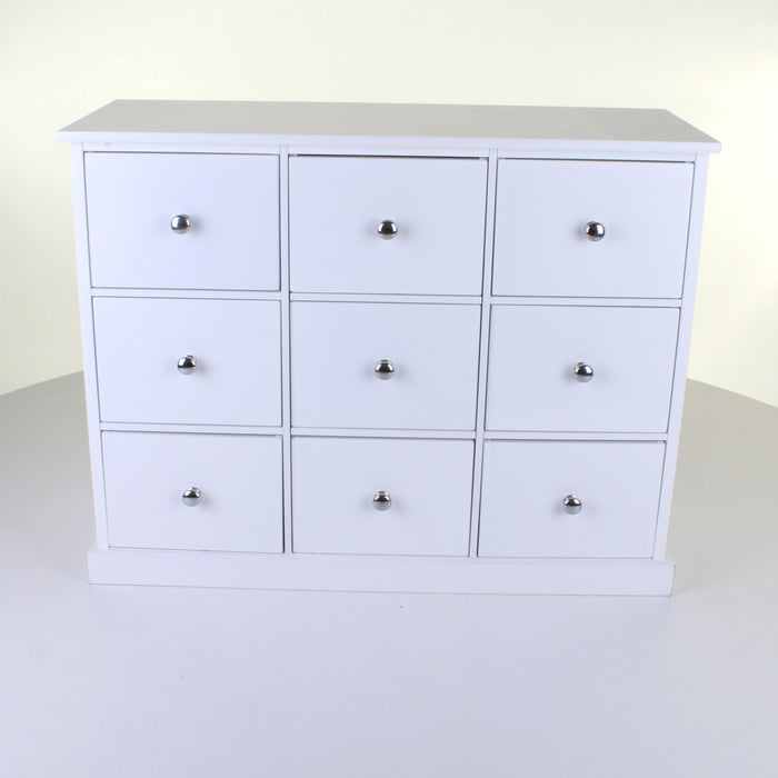 9 Drawer White Chest