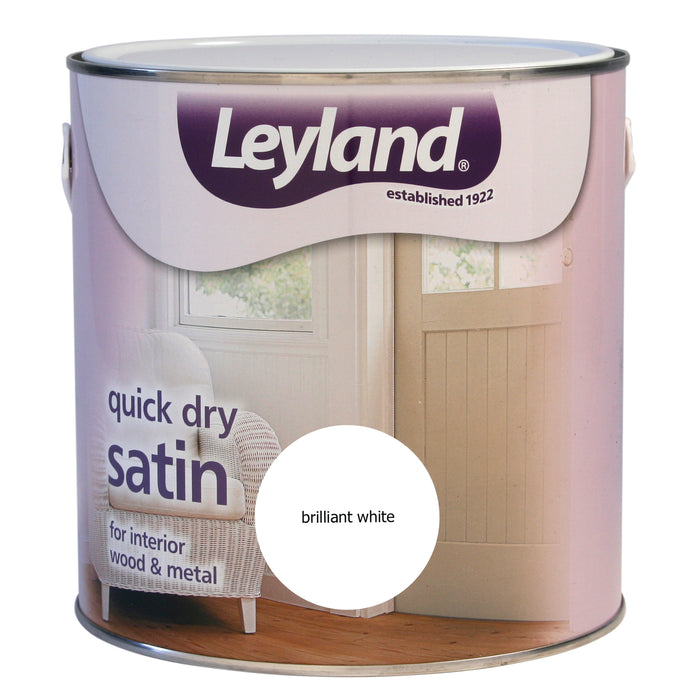 Leyland  Wood & Metal Quick Dry Satin Brilliant White 2.5L