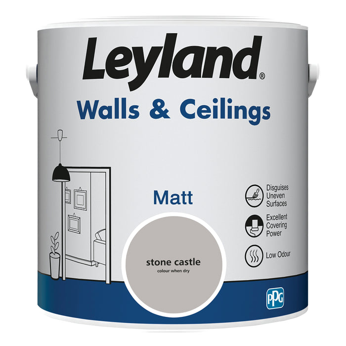 Leyland Walls & Ceilings Matt Stone Castle 2.5L
