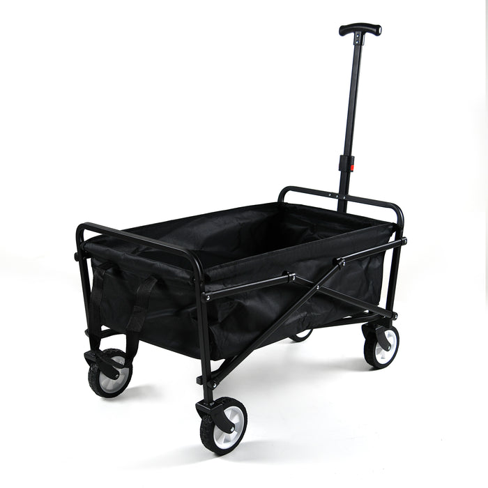 Large Foldable Garden Cart - Black