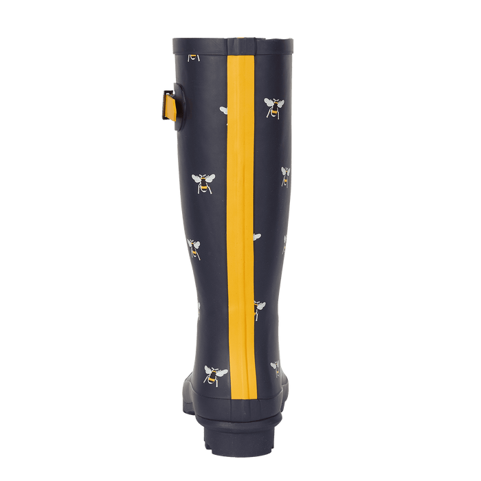 Ladies Long Leg Bee Print Wellingtons