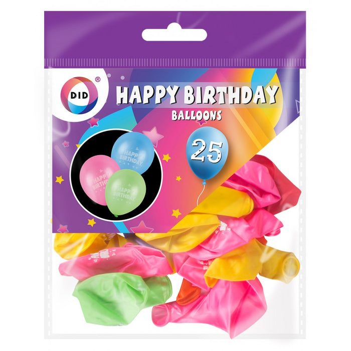 Birthday Balloons 25pc