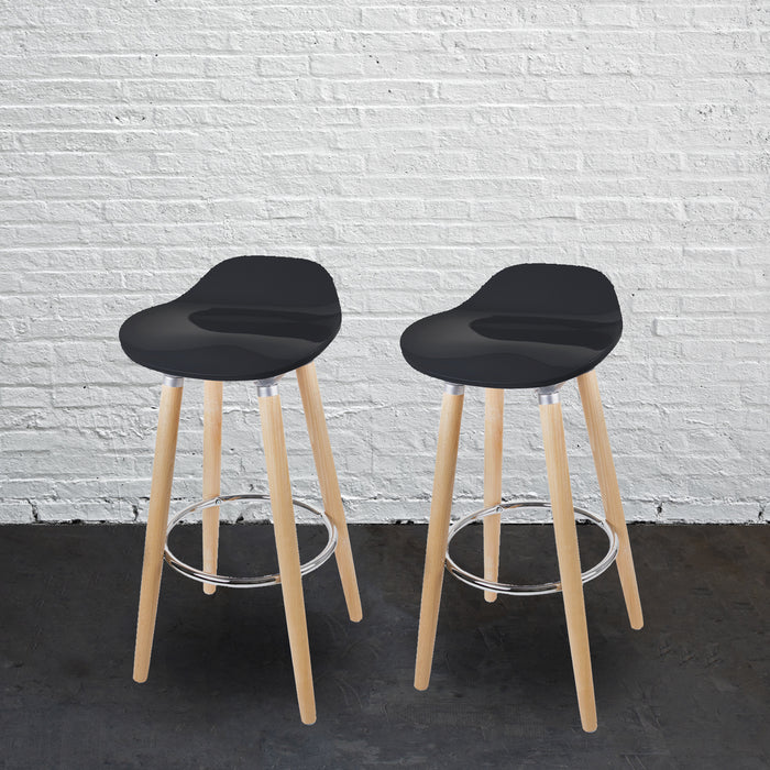 Set of 2 ABS Bar Stools - Round