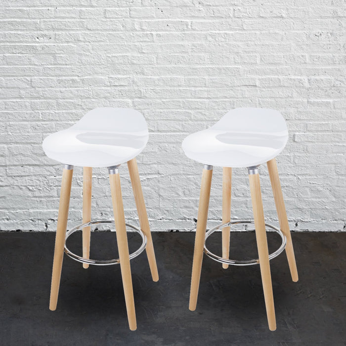 Set of 2 ABS Bar Stools - Round