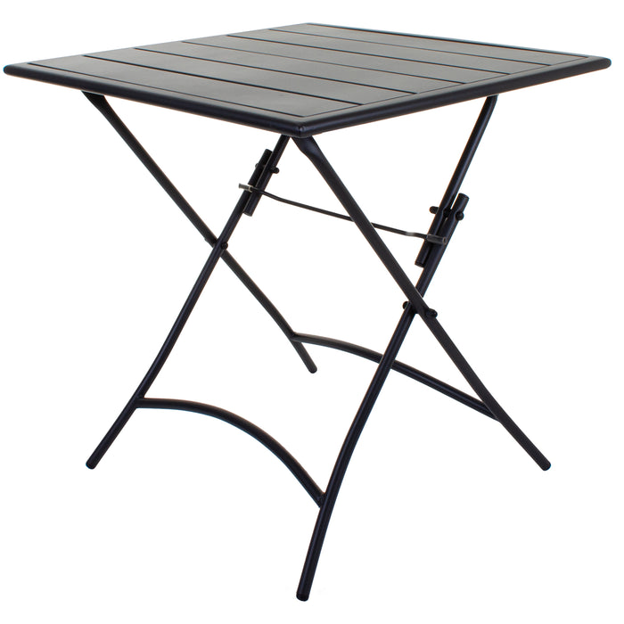 Slatted Bistro Folding Table Sand Grey