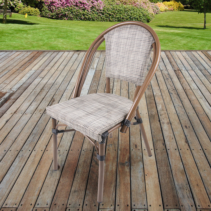 Eiffel Aluminium Frame Chair - Cream
