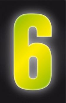 6 Wheelie Bins Numbers