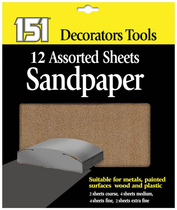 Sandpaper Assorted Sheets 12pk