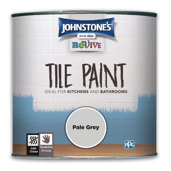 Johnstone's  Tile Paint Pale Grey 750ml