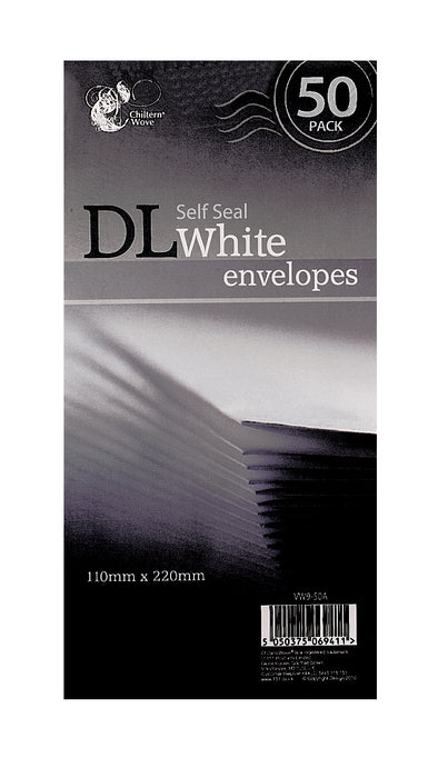 Envelopes Self Seal White DL 50pk