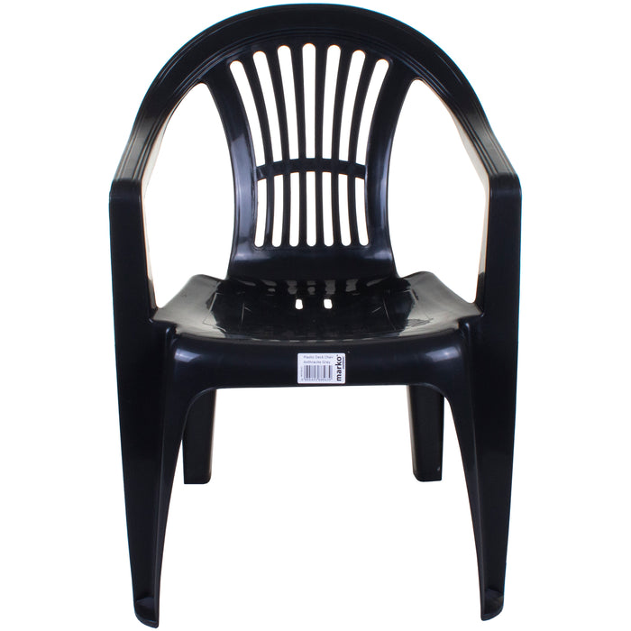 Plastic Deck Chair - Anthracite Grey