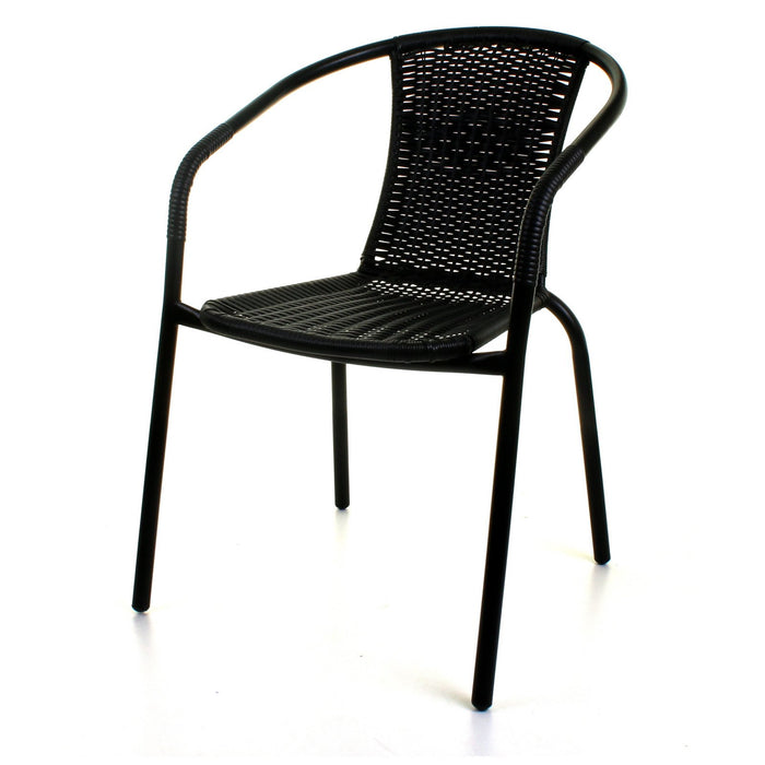 Black Wicker Bistro Chair
