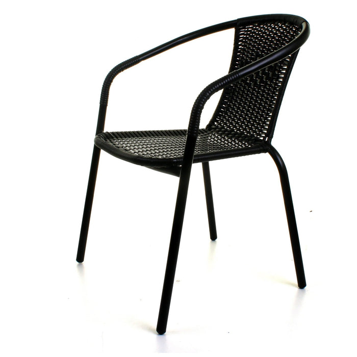 Black Wicker Bistro Chair