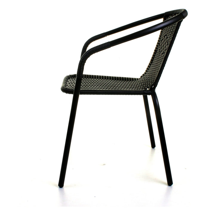 Black Wicker Bistro Chair