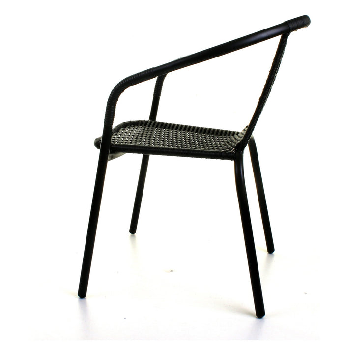 Black Wicker Bistro Chair