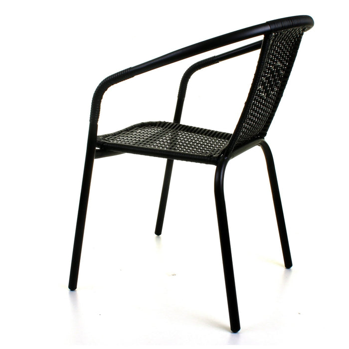 Black Wicker Bistro Chair