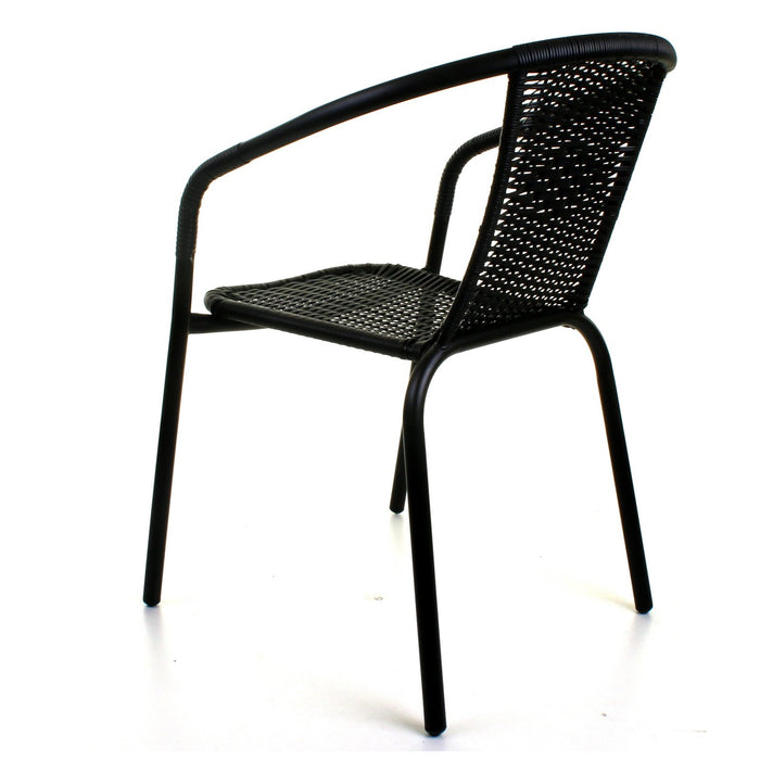 Black Wicker Bistro Chair