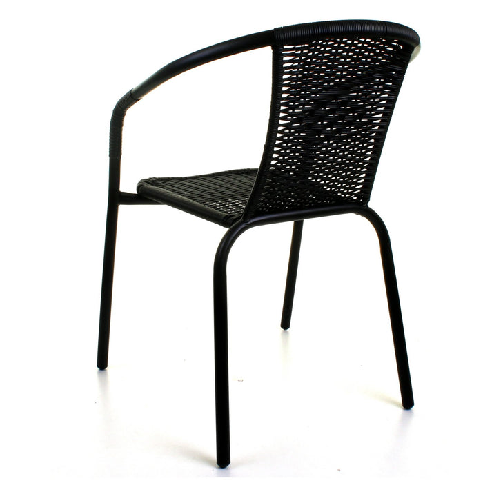 Black Wicker Bistro Chair