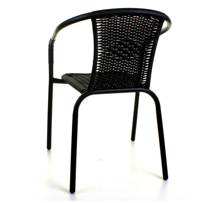Black Wicker Bistro Chair