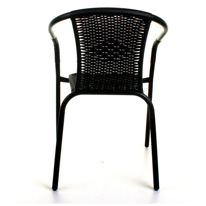 Black Wicker Bistro Chair