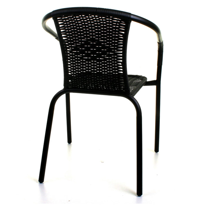 Black Wicker Bistro Chair